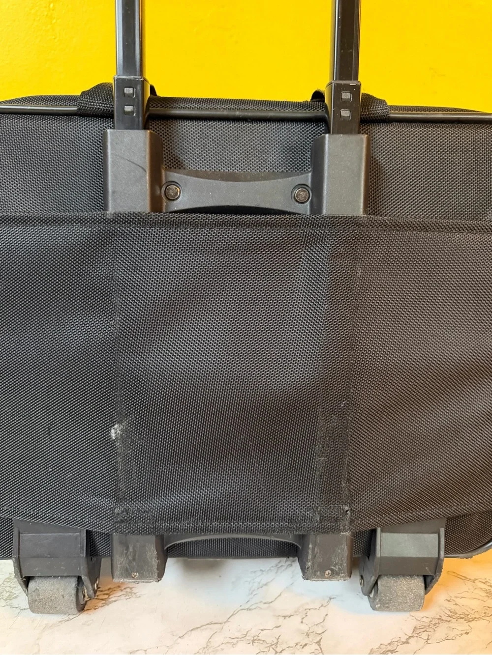 Unbranded Black Rolling Laptop Briefcase with Telescoping Handle